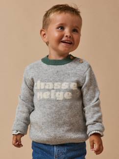 -Pull ours bébé en laine