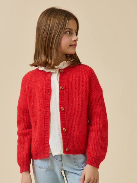 Fille-Cardigan  avec laine et mohair