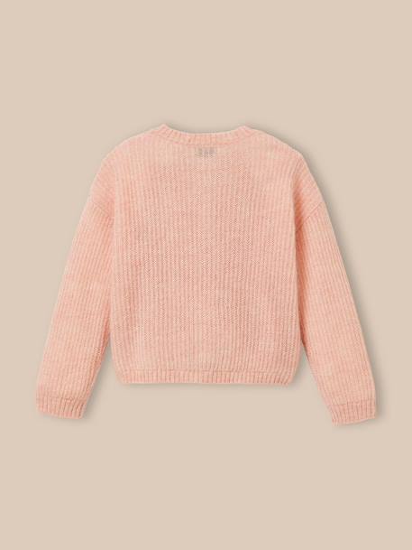 Cardigan fille avec laine et mohair Nude+Tangerine 4 - vertbaudet enfant 