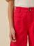 Pantalon droit  en denim Rose tendre+Rouge theatre 6 - vertbaudet enfant 