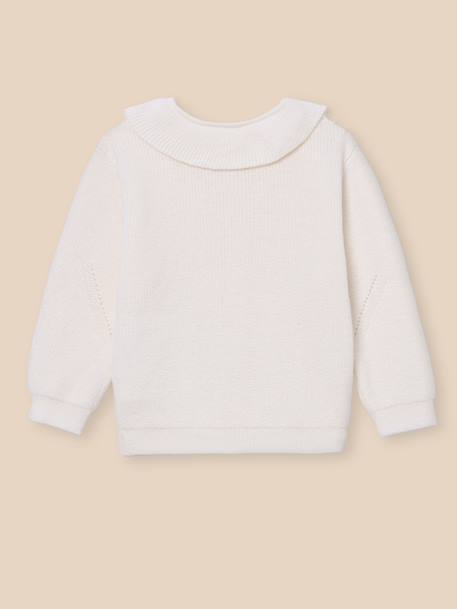 Cardigan coton biologique et laine bébé Ecru 4 - vertbaudet enfant 