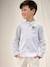 Chemise rayée col Mao garçon rayé bleu+rayé vert 2 - vertbaudet enfant 