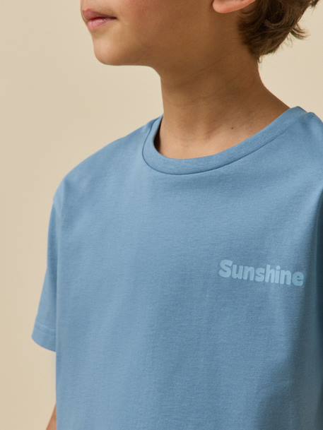 T-shirt sunshine garçon - coton biologique Bleu 3 - vertbaudet enfant 