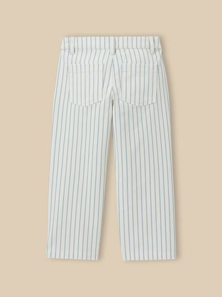 Pantalon en denim rayé Rayure bleu/ecru 4 - vertbaudet enfant 