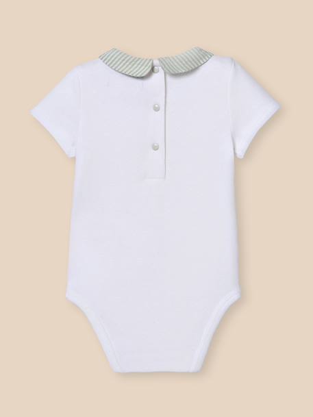 Body col vichy en coton biologique Rayure amande 3 - vertbaudet enfant 