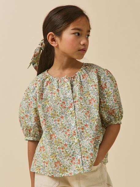 Fille-Chemise en tissu liberty
