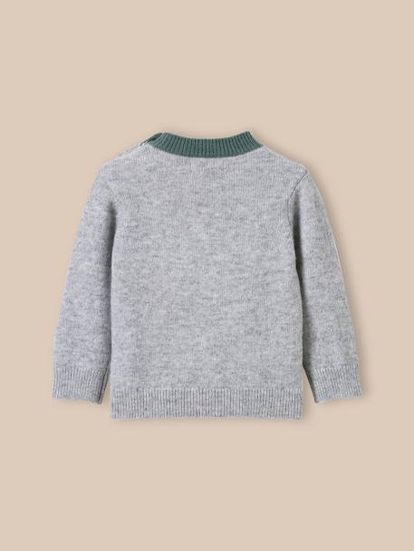 Pull ours bébé en laine Gris chine 4 - vertbaudet enfant 