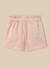 Short  en gaze de coton - collection junior Bleu pastel+Marine+Nude 14 - vertbaudet enfant 