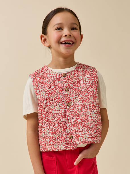 Veste sans manches matelassée  tissu liberty Liberty lizzy 1 - vertbaudet enfant 