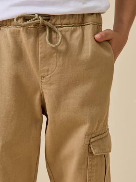 Pantalon cargo garçon Beige+Kaki 3 - vertbaudet enfant 