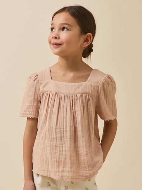 Fille-Chemise en gaze fille - coton biologique