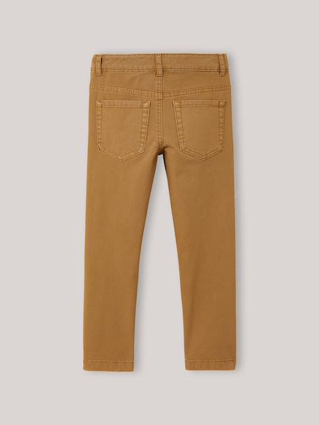 Pantalon 5 poches garçon Denim bleu+Kaki+Marine clair+Toffee 16 - vertbaudet enfant 