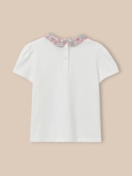 T-shirt col en tissu liberty fille - coton biologique Liberty astell reece+Liberty clara bell+Liberty lizzy 3 - vertbaudet enfant 