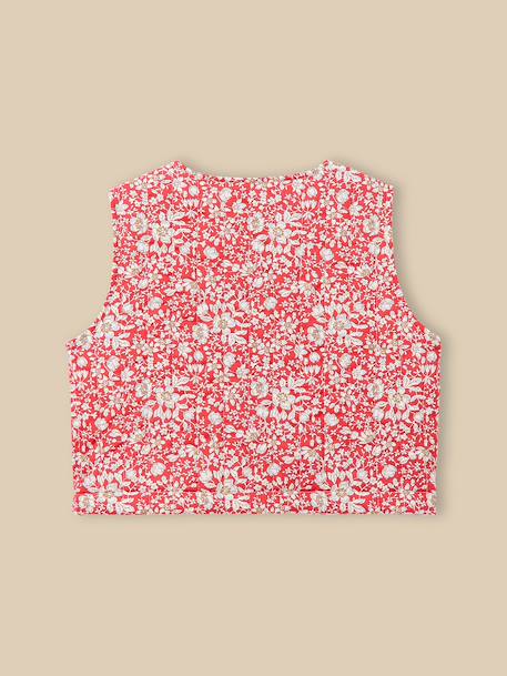 Veste sans manches matelassée fille tissu liberty Liberty lizzy 4 - vertbaudet enfant 