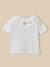 T-shirt col raffiné - coton biologique bébé Blanc doux 4 - vertbaudet enfant 