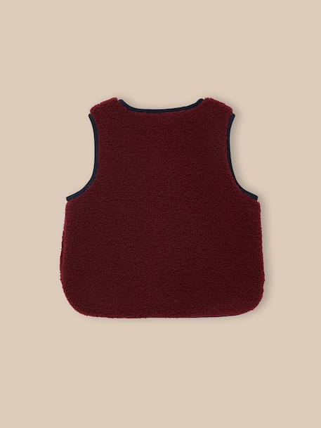 Veste en sherpa - collection junior Bordeaux+Cognac 4 - vertbaudet enfant 