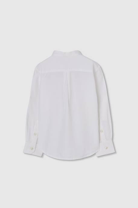 Chemise lin manches longues Blanc 2 - vertbaudet enfant 