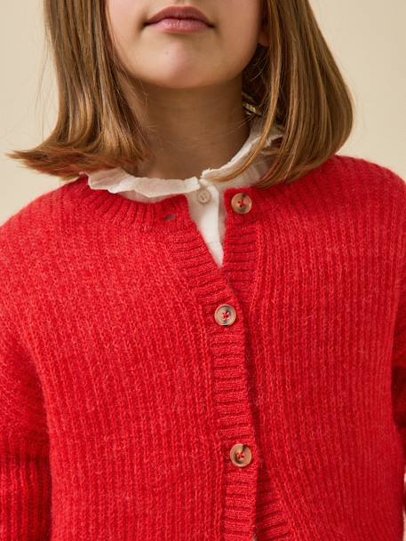 Cardigan fille avec laine et mohair Nude+Tangerine 9 - vertbaudet enfant 
