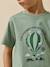 T-shirt enfant collection jules verne - coton biologique Amande+Ecru 3 - vertbaudet enfant 