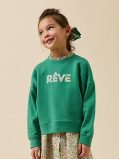 -Sweat  à message en tissu liberty - coton biologique