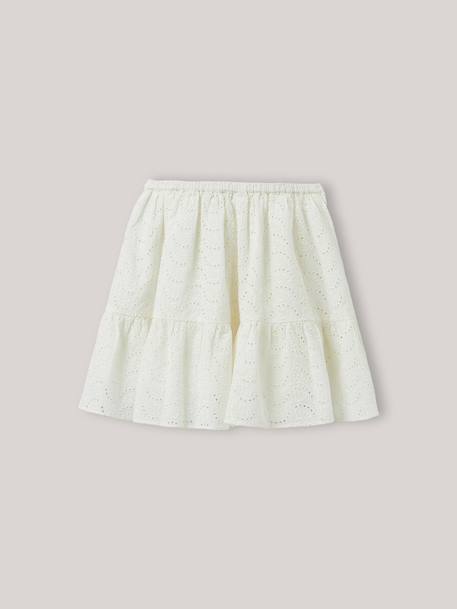 Jupe  broderie anglaise Ecru 4 - vertbaudet enfant 