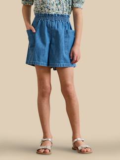 -Short fille en denim light