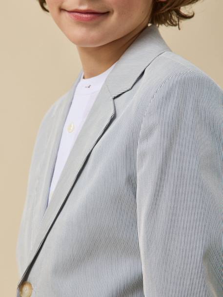 Veste de costume rayée garçon - collection fêtes et mariages Rayure bleu grise 3 - vertbaudet enfant 