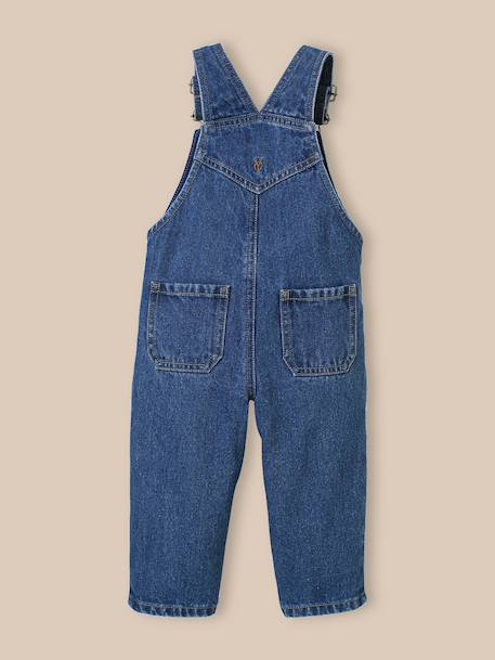 Salopette en denim bébé Denim bleu 4 - vertbaudet enfant 