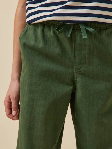 Pantalon chevrons garçon Denim bleu+Vert 5 - vertbaudet enfant 