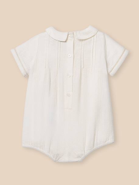 Barboteuse bébé simone - collection fêtes et mariages Blanc doux 4 - vertbaudet enfant 