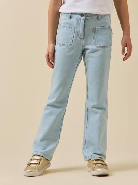 Pantalon flare  en denim Denim bleach 1 - vertbaudet enfant 