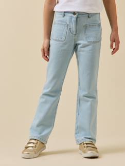 -Pantalon flare fille en denim