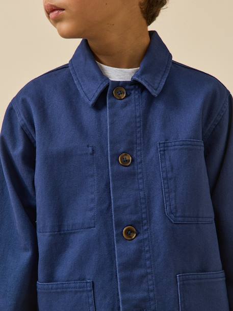 Veste en twill garçon Bleu 3 - vertbaudet enfant 