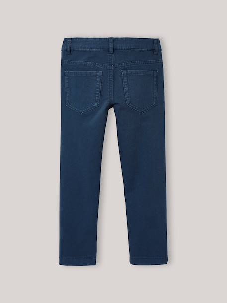 Pantalon 5 poches garçon Denim bleu+Kaki+Marine clair+Toffee 11 - vertbaudet enfant 