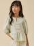 Blouse rayée en seersucker Rayure verte 1 - vertbaudet enfant 