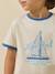 T-shirt imprimé garçon - coton biologique Ecru+Menthe 3 - vertbaudet enfant 