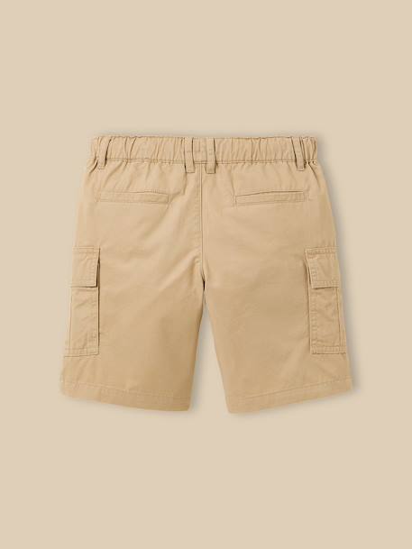 Bermuda battle garçon Beige+Bleu fonce uni 4 - vertbaudet enfant 