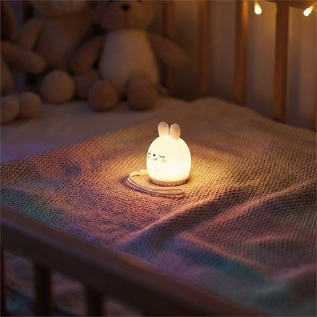 Mini veilleuse bruit blanc calinou Blanc+Gris+Orange 2 - vertbaudet enfant 