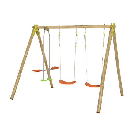 Portique balançoire 2,30 m natura berry - 4 enfants Bois 2 - vertbaudet enfant 