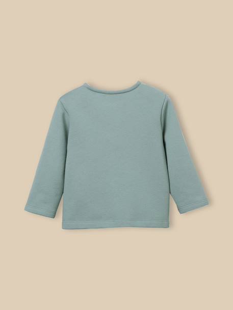 Cardigan en molleton bébé - coton biologique Celadon 3 - vertbaudet enfant 