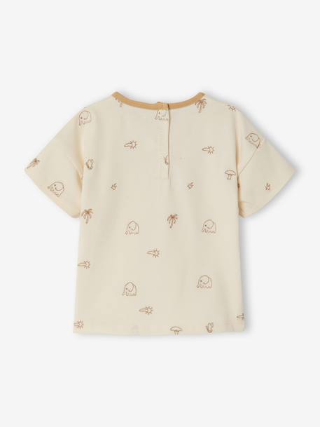 T-shirt bébé garçon brodé coton bio écru 3 - vertbaudet enfant 