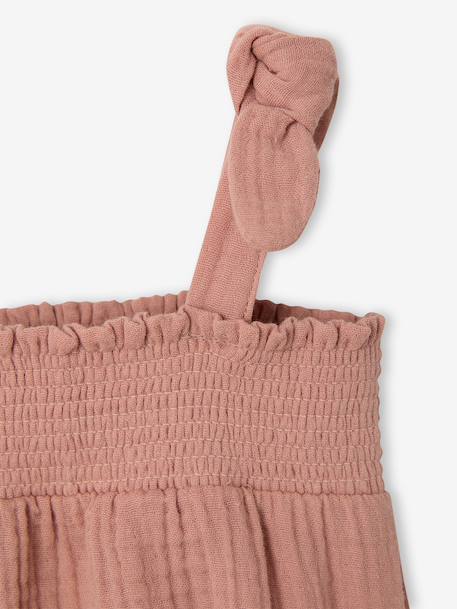 Barboteuse bretelles coton argile 4 - vertbaudet enfant 