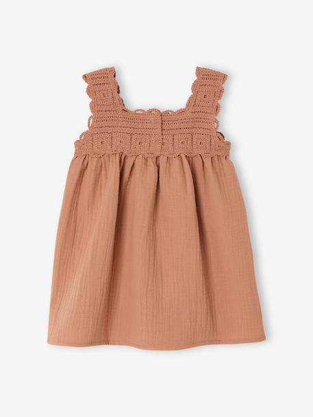 Robe bébé fille sans manches vieux rose 2 - vertbaudet enfant 