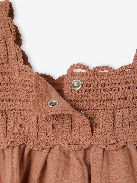Robe bébé fille sans manches vieux rose 4 - vertbaudet enfant 