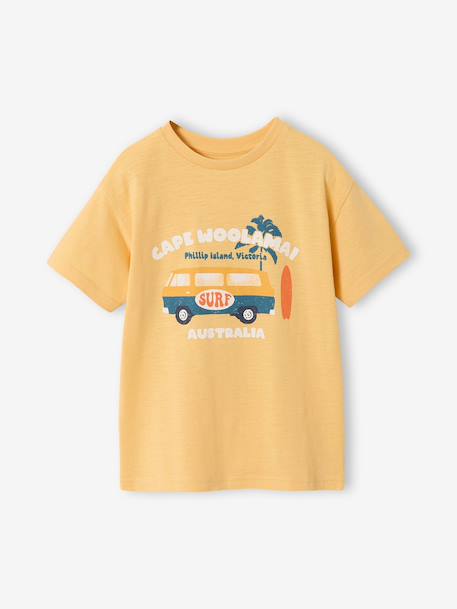 T-shirt manches courtes garçon anthracite+bleu ciel+jaune 10 - vertbaudet enfant 
