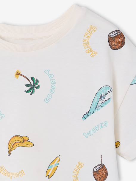 T-shirt manches courtes blanc+vert d'eau 4 - vertbaudet enfant 