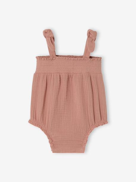 Bébé-Salopette, combinaison-Barboteuse bretelles coton
