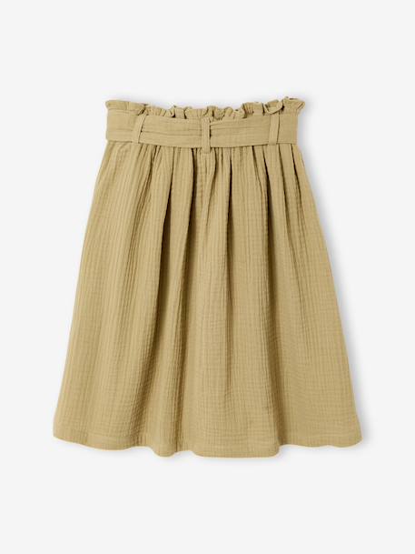 Jupe mi longue kaki 2 - vertbaudet enfant 