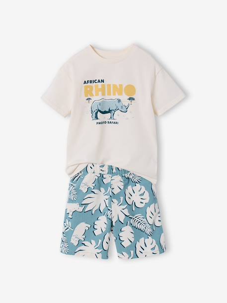 Ensemble t-shirt short garçon coton écru 6 - vertbaudet enfant 