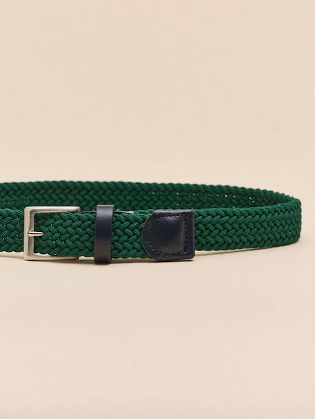 Ceinture tressée garçon Marine+Vert sapin 8 - vertbaudet enfant 